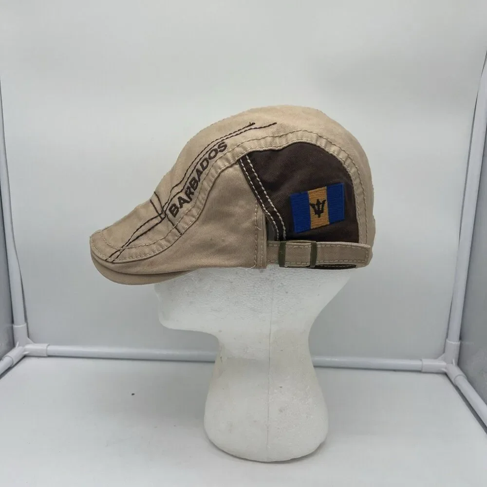 Barbados Gatsby Hat Cap Mens Adjustable Khaki/Brown